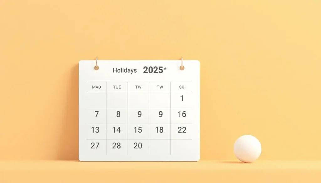 Holidays 2025
